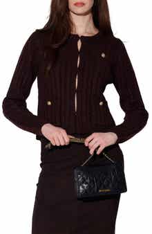 Walter Baker Giselle Cable Stitch Cardigan Sweater