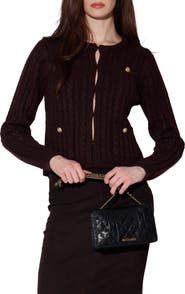 Walter Baker Giselle Cable Stitch Cardigan Sweater