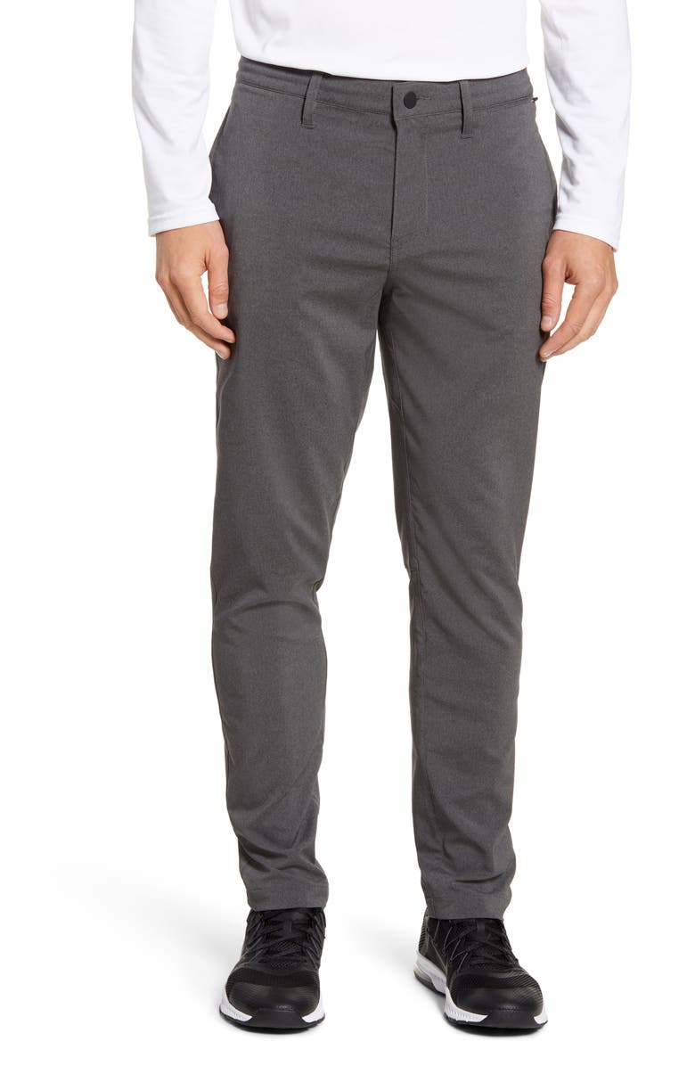 Zella Hybrid Tech Commuter Pants, Main, color, Grey Obsidian Heather