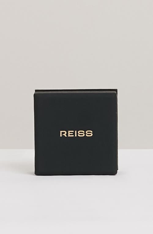 Reiss Myles Modern Cuff Bracelet In Gold Tone/clear Crystal
