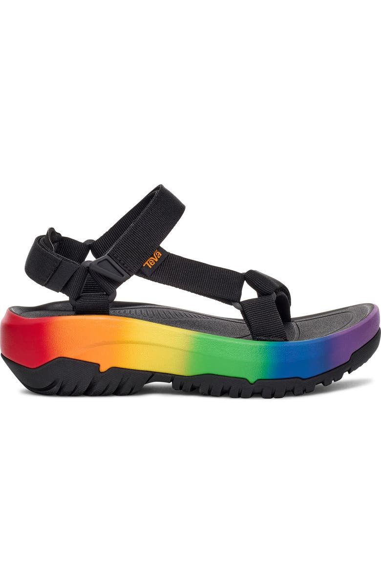 Teva Hurricane XLT2 Ampsole Brite Wedge Sandal, Alternate, color, Black/ Rainbow