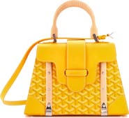 Pre-Owned Goyard Saigon Top Handle Bag Coated Canvas with Leather PM