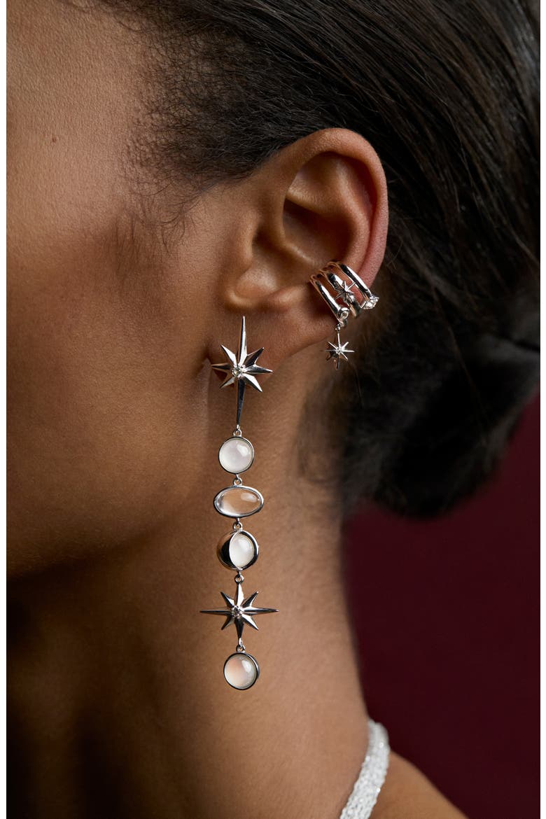 Midnight Reflection Drop Earrings, Alternate, color, 14K GOLD VERMEIL