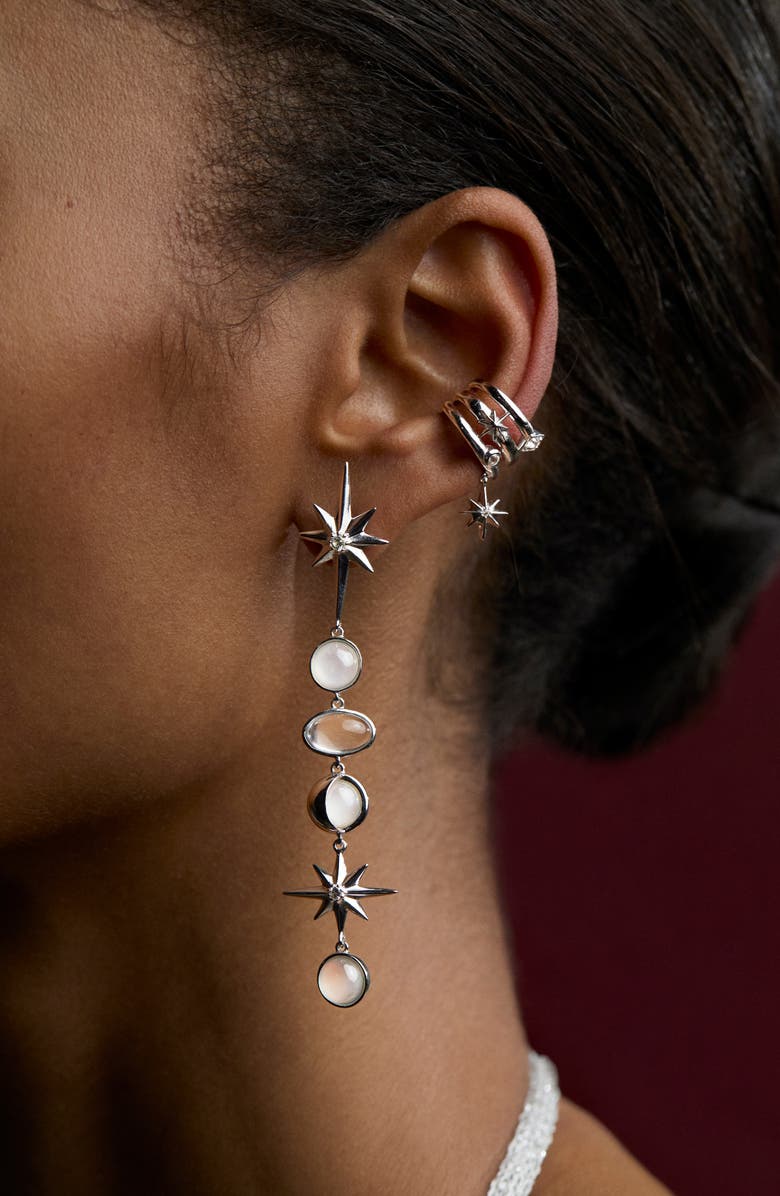 Awe Inspired Midnight Reflection Drop Earrings, Alternate, color, 14K Gold Vermeil