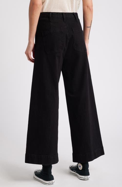 The Great . The Seafair Crop Wide Leg Jeans In Black