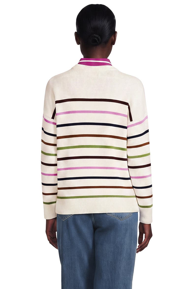 Tall Drifter Crew Neck Sweater, Alternate, color, Fresh Ivory Multi Stripe