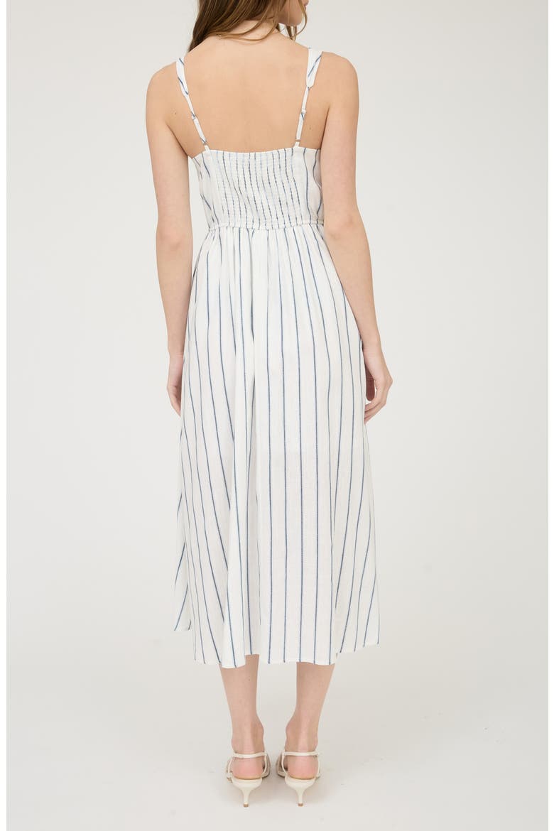 Striped Midi Sundress, Alternate, color, WHITE