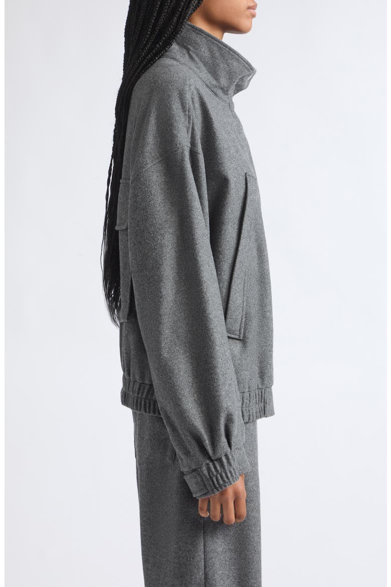 Maman Wide Leg Wool Blend Pants, Alternate, color, GREY