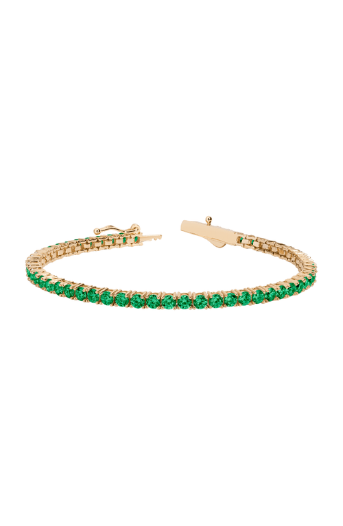 Aurate New York Lab Grown Emerald Tennis Bracelet In Green