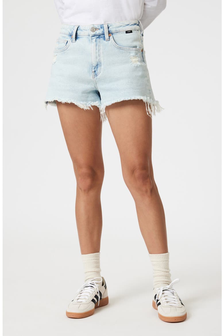 Rosie High Waist Cutoff Denim Shorts, Main, color, BLEACHED