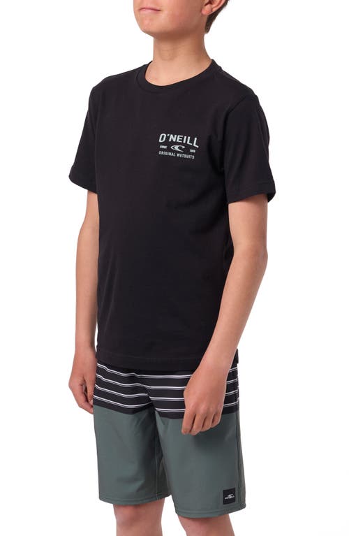 O'neill Kids' Layered Up Graphic T-shirt In Black