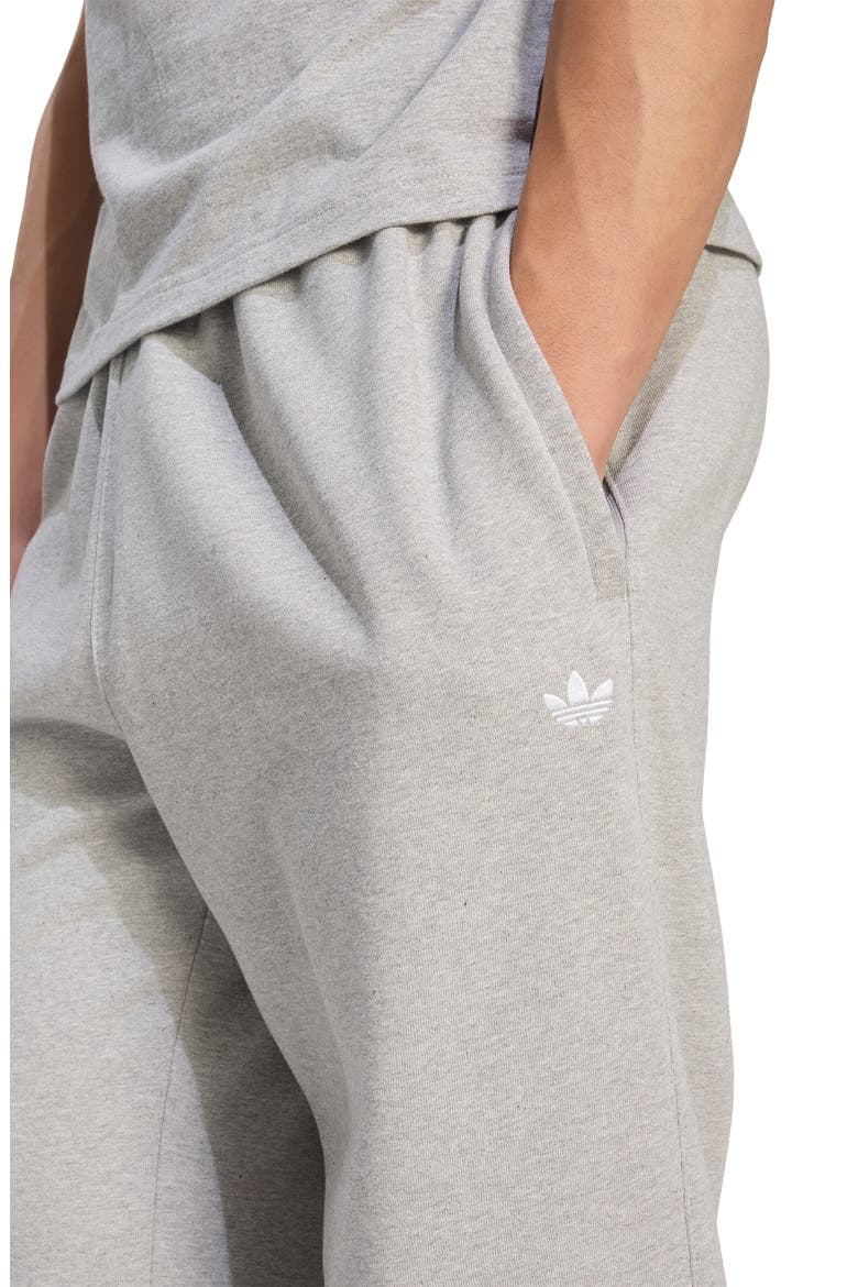 Trefoil Essentials Fleece Sweatpants, Alternate, color, MEDIUM GREY HEATHER