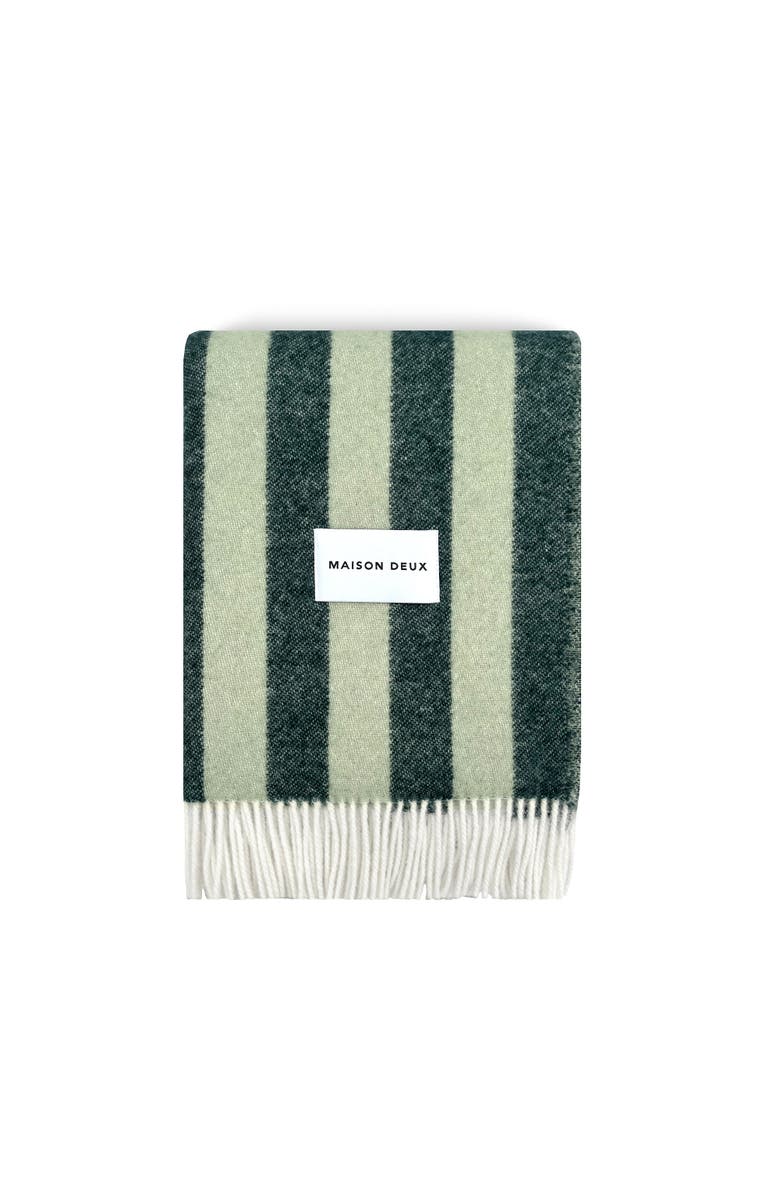 Maison Deux Candy Wrap Blanket, Main, color, Medium Green