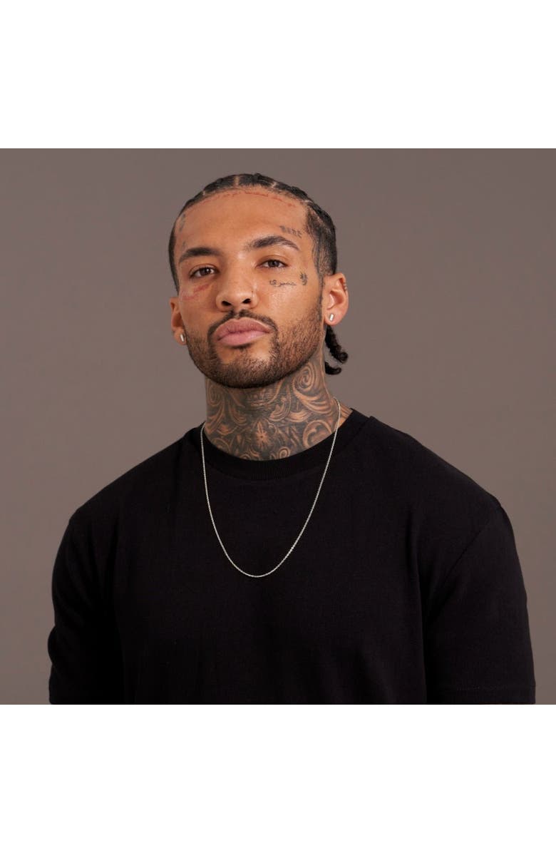 7879 Wide Diamond Cut Cable Chain Necklace, Alternate, color, Platinum