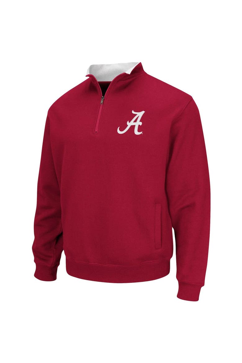 Men's Colosseum Crimson Alabama Crimson Tide Big & Tall Tortugas Quarter-Zip Jacket, Alternate, color, Crimson