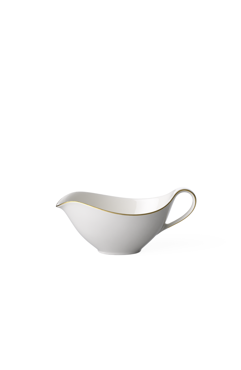 Villeroy & Boch Anmut Gold Gravy Boat, Main, color, White