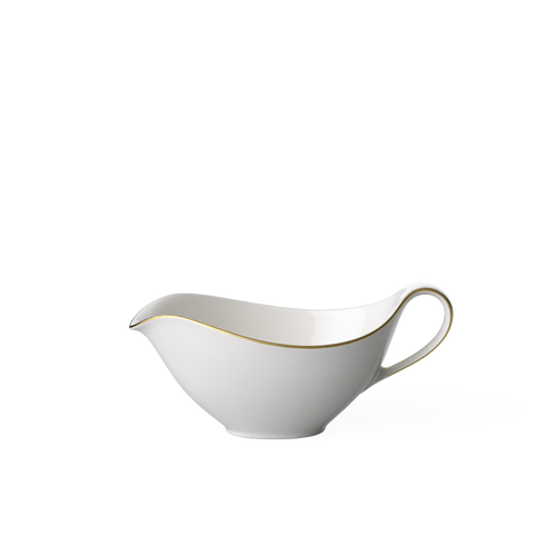 Villeroy & Boch Anmut Gold Gravy Boat In White