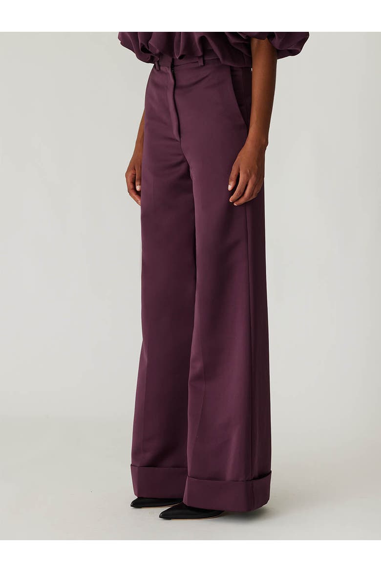 Techy Sateen Wide Leg Pant, Alternate, color, PLUM