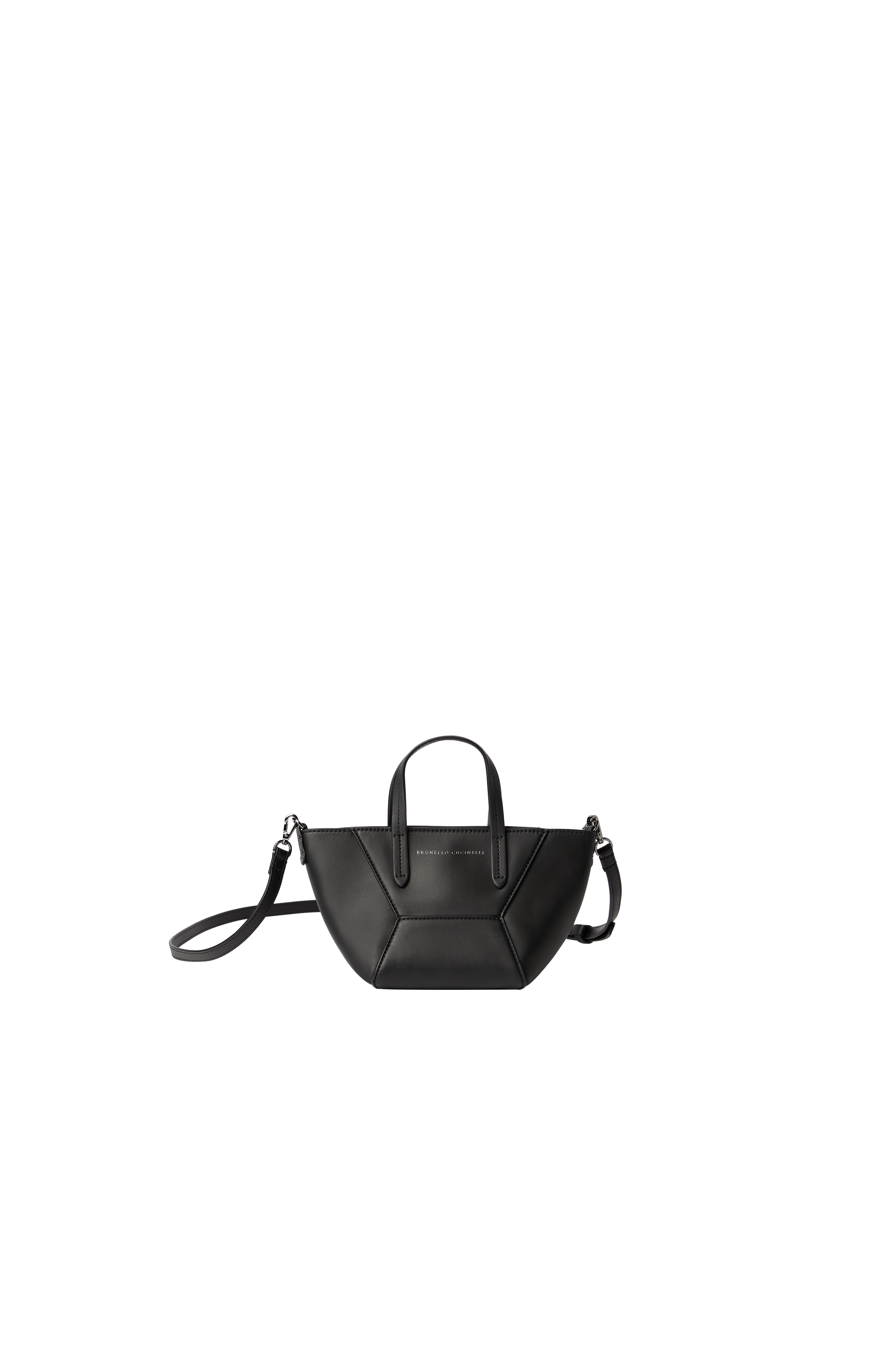 BC Duo mini bag in calfskin with monili, Alternate, color, Black