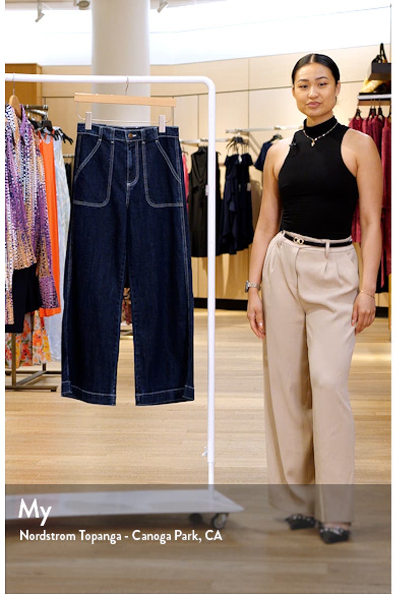 Theodora High Waist Wide Leg Ankle Jeans video