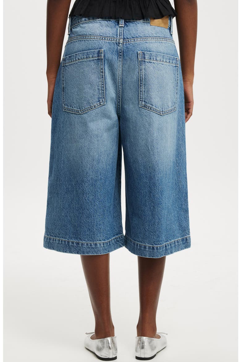 Women's 90 S Baggy Denim Jort, Alternate, color, Azure Blue