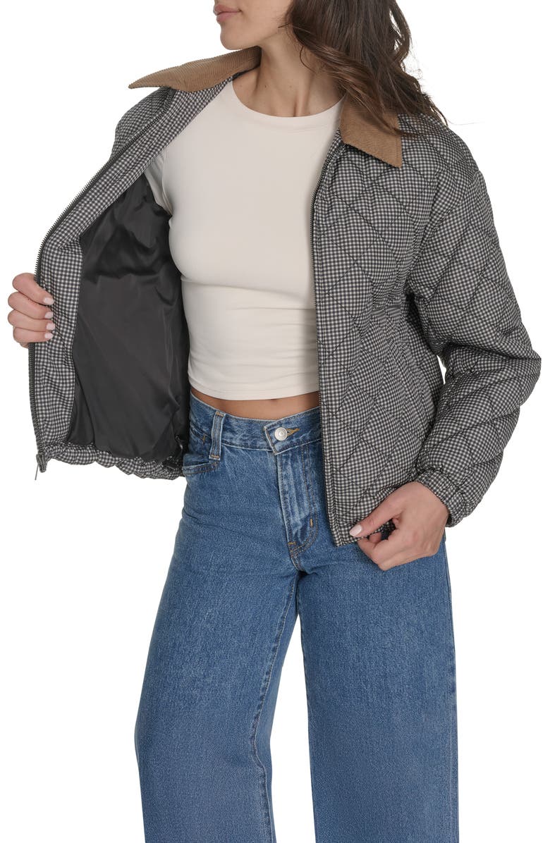 Levi's<sup>®</sup> Diamond Quilted Jacket, Alternate, color, Black/ White Gingham