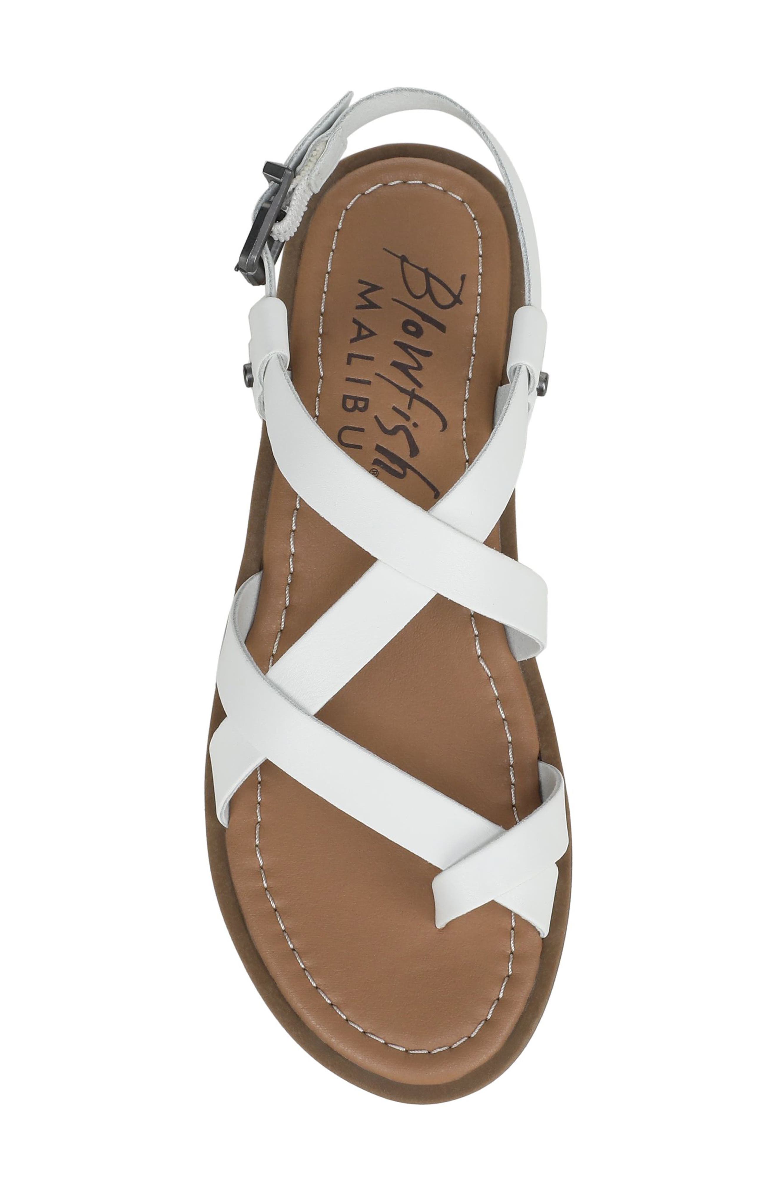 Blowfish Malibu Devon 3 Sandal, Alternate, color, White Faux Leather