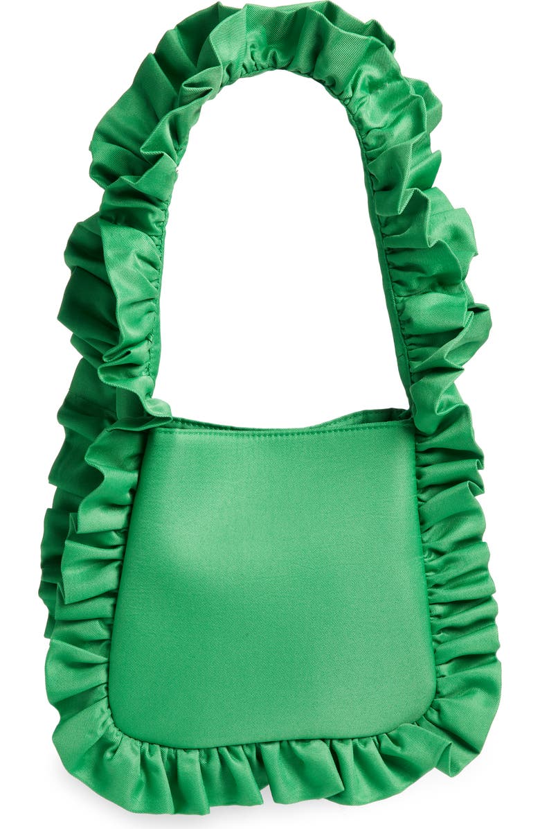 Baggy London Original Ruffle Twill Tote, Alternate, color, Jade Green