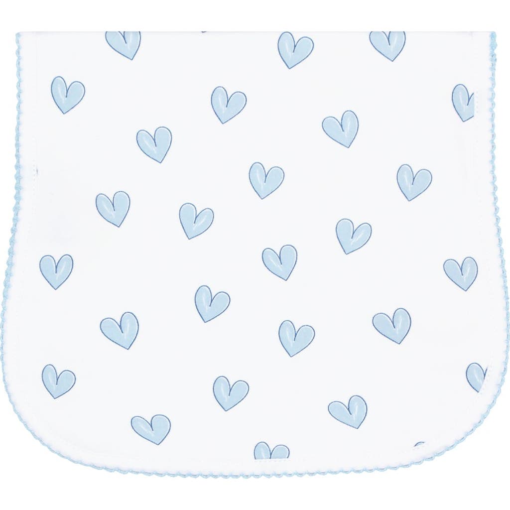 Nellapima Baby Girl Cotton Burp Cloth in Blue Heart  product