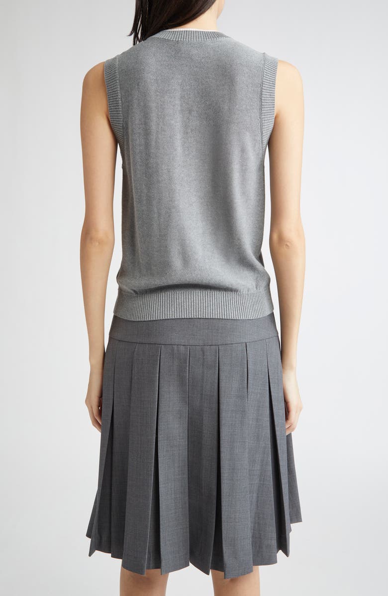 Shushu/Tong Floral Appliqué Silk & Cashmere Cardigan, Alternate, color,