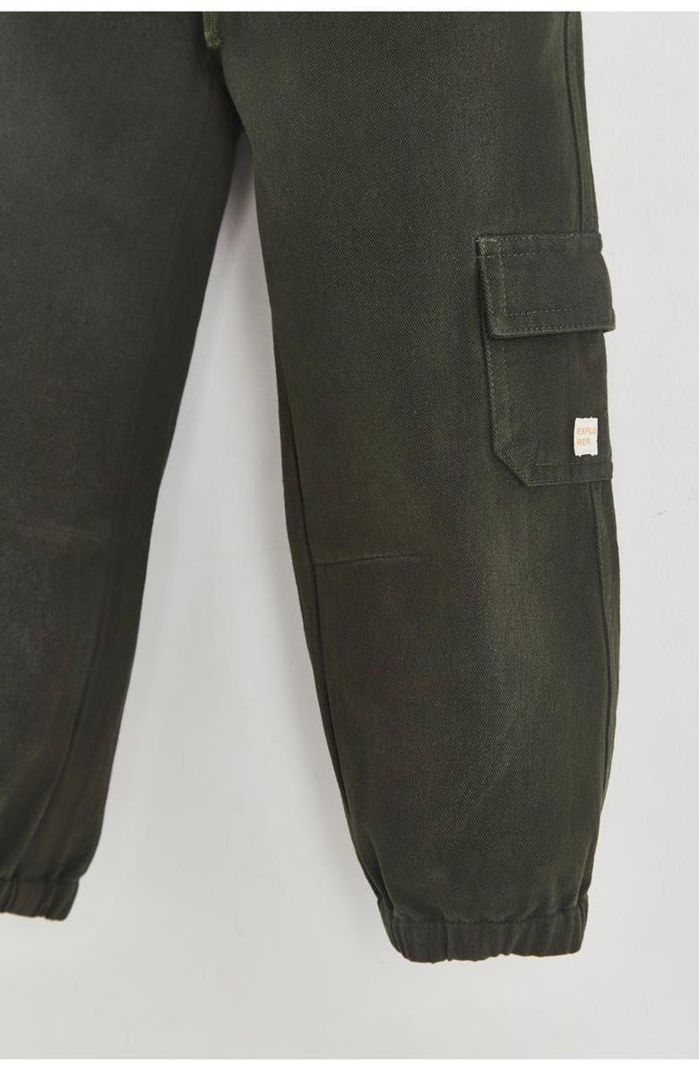 Babycottons Premium Cotton Twill Cargo Pants For Infant, Alternate, color, Green