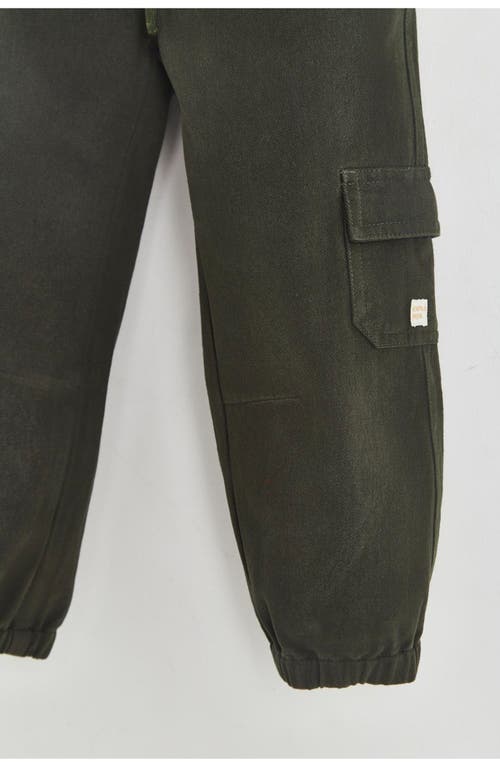 Babycottons Twill Cargo Pants In Green