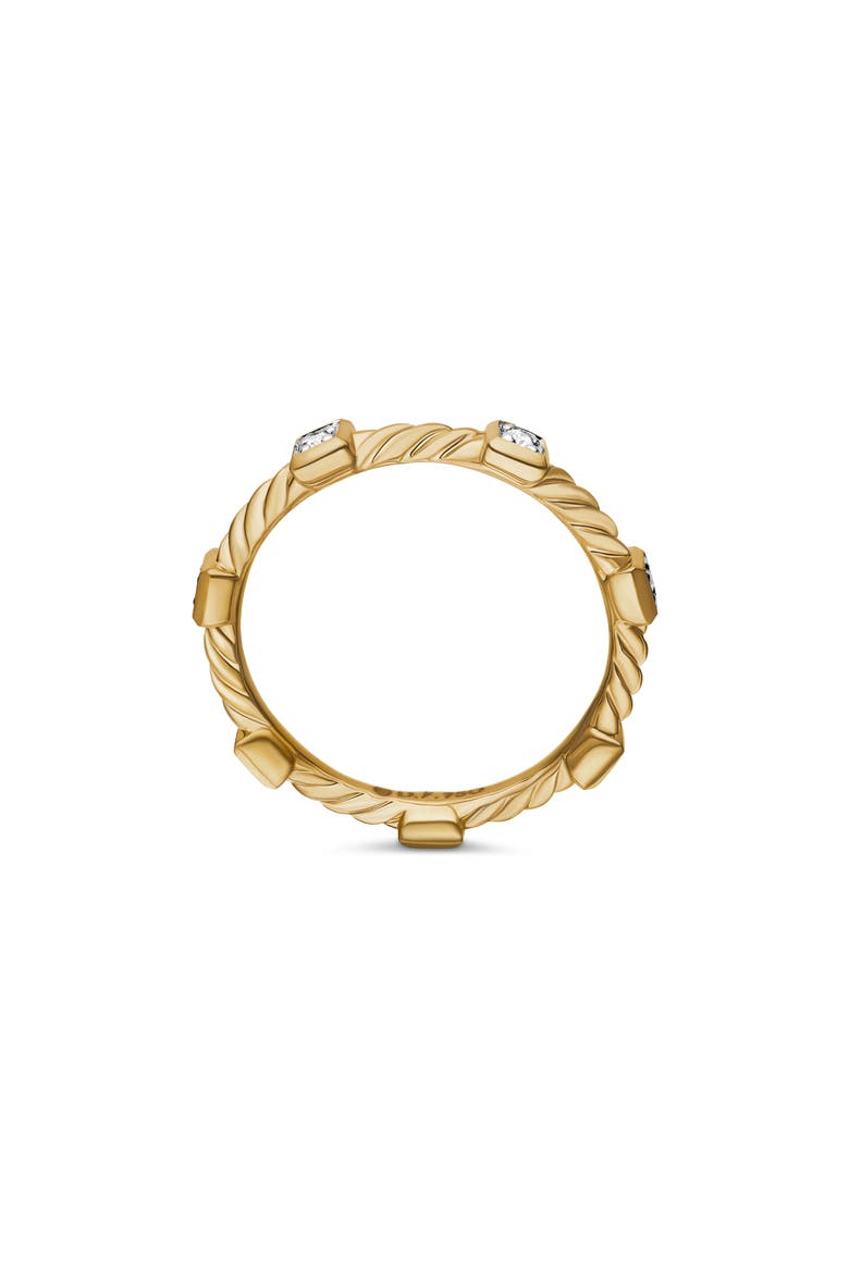 Cable Collectibles 18k Gold Diamond Stack Ring, Alternate, color, 18K YELLOW GOLD/ DIAMOND