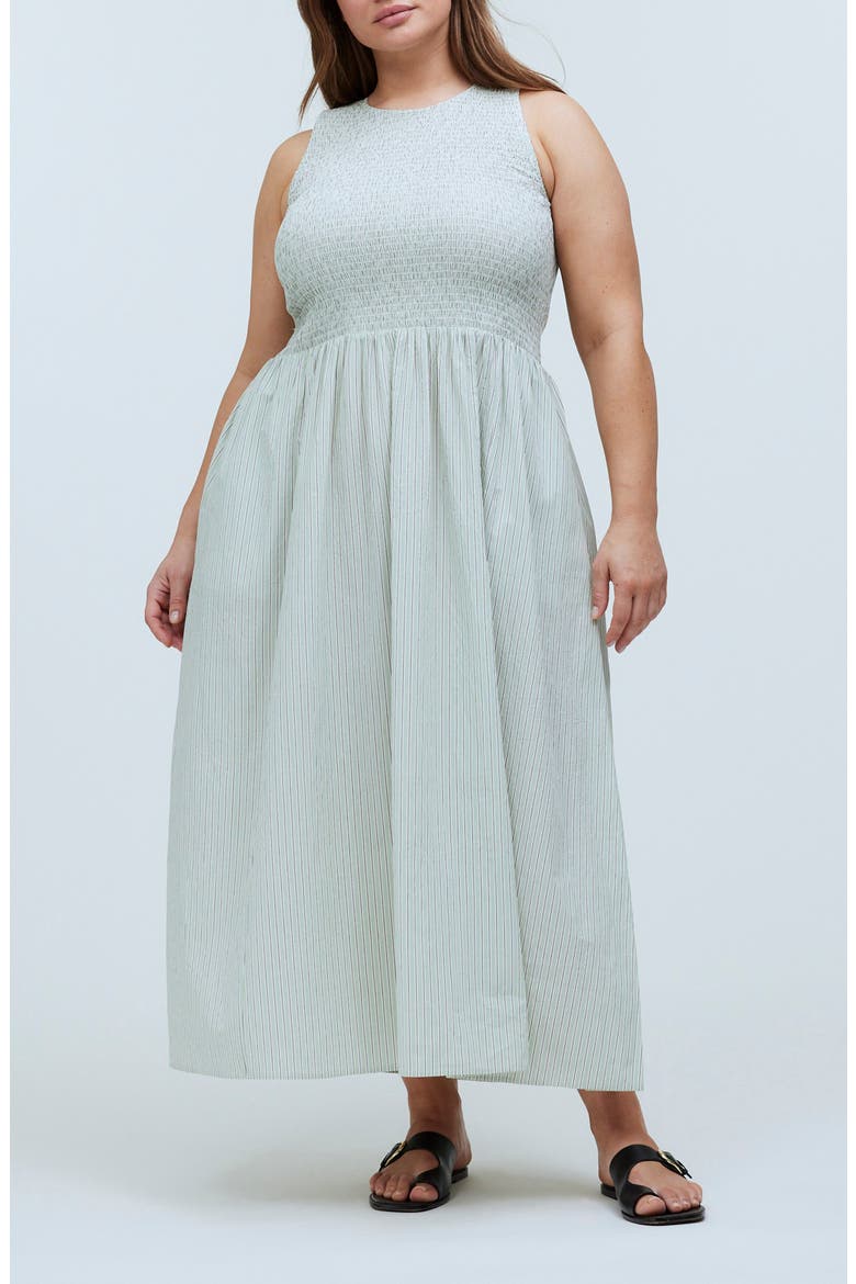 The Melody Smocked Midi Dress, Main, color, PISTACHIO