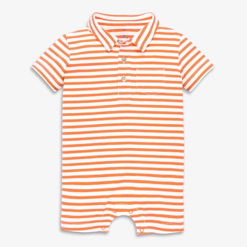 Baby Polo Shortie In Mini Stripe