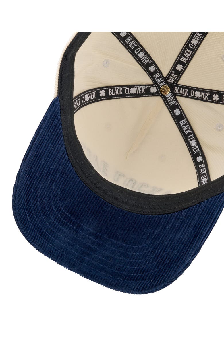 Black Clover Cord Upside Down Luck 3 Hat, Alternate, color, Navy