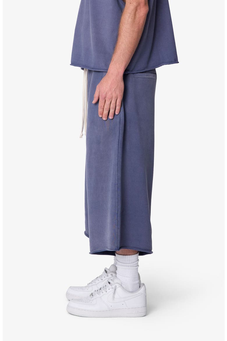 Extra Long Sweat Shorts, Alternate, color, WASHED NAVY