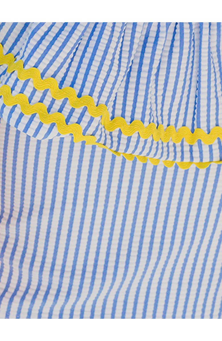 RuffleButts UPF50 Ric Rac Ruffle Tankini, Alternate, color, Lemon Capri