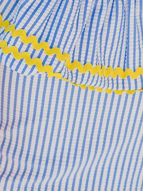 Rufflebutts Upf50 Ric Rac Ruffle Tankini In Blue