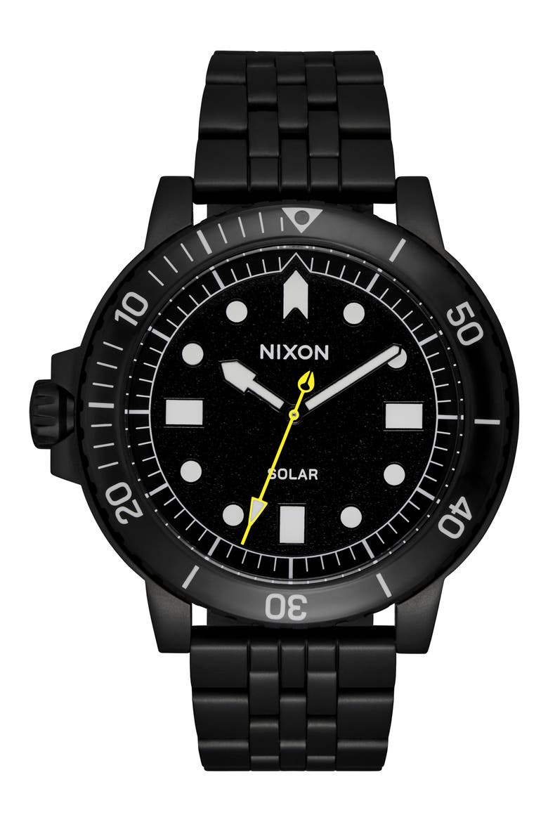The Stinger Dive Bracelet Watch, 44mm, Main, color, ALL MATTE BLACK / BLACK