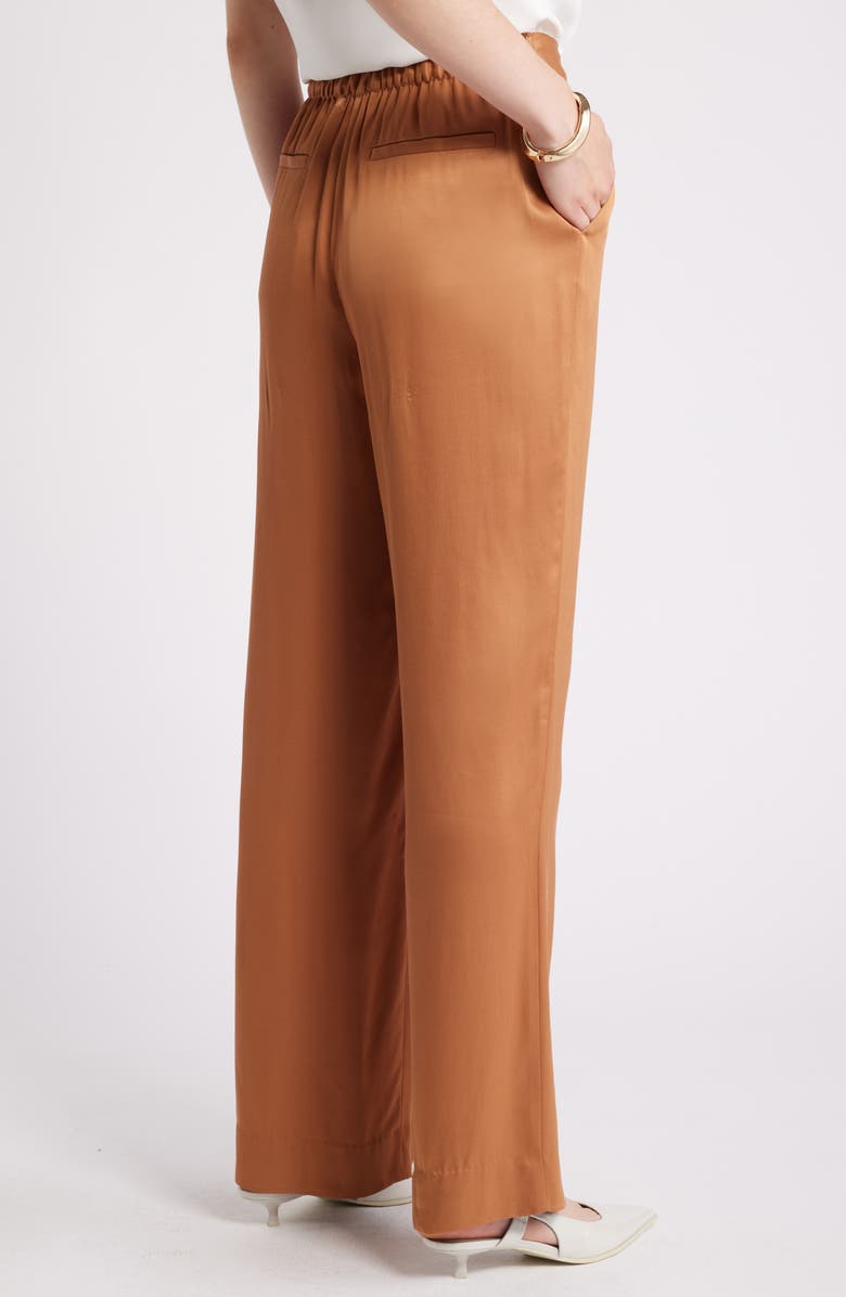 Nordstrom Straight Leg Satin Pants, Alternate, color,