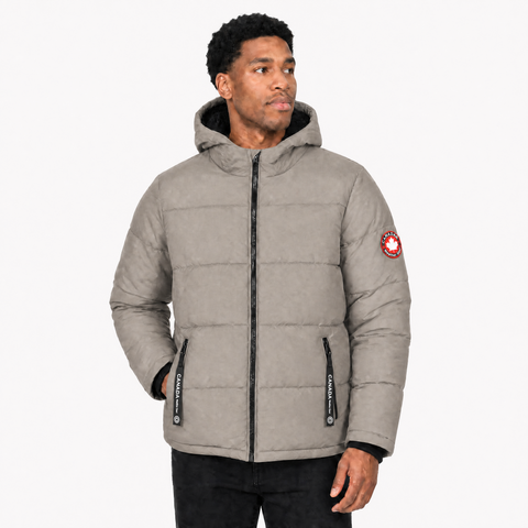 Men's Fleece Lined Hooded Bubble Puffer Jacket