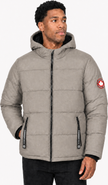 CANADA WEATHER GEAR Men's Fleece Lined Hooded Bubble Puffer Jacket