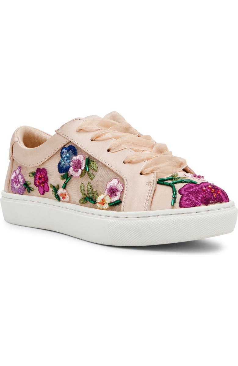 Betsey Johnson Kids' Jayla Sneaker, Main, color, Blush Multi Floral