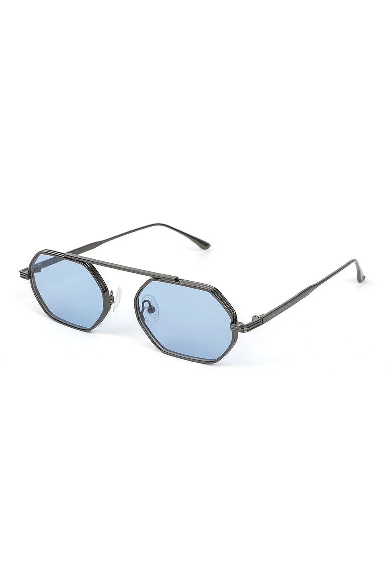 Magari 51mm Metal Frame Sunglasses, Alternate, color, Blue