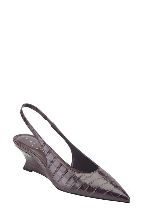 Taten Slingback Pointed Toe Wedge Pump (Women)