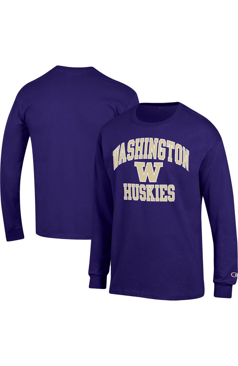 Champion Men's Champion Purple Washington Huskies High Motor Long Sleeve T-Shirt, Alternate, color, Purple