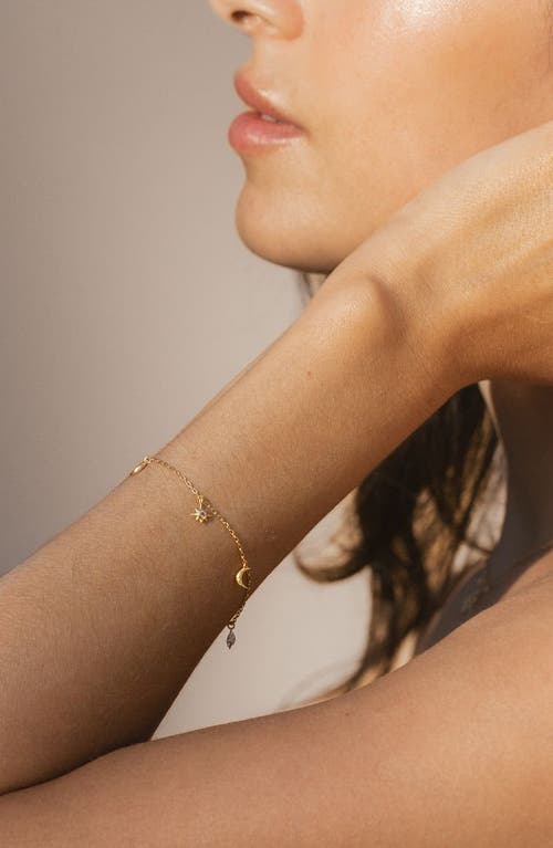 Satya Jewelry Enchanted Journey Celestial Charm Bracelet In Gold