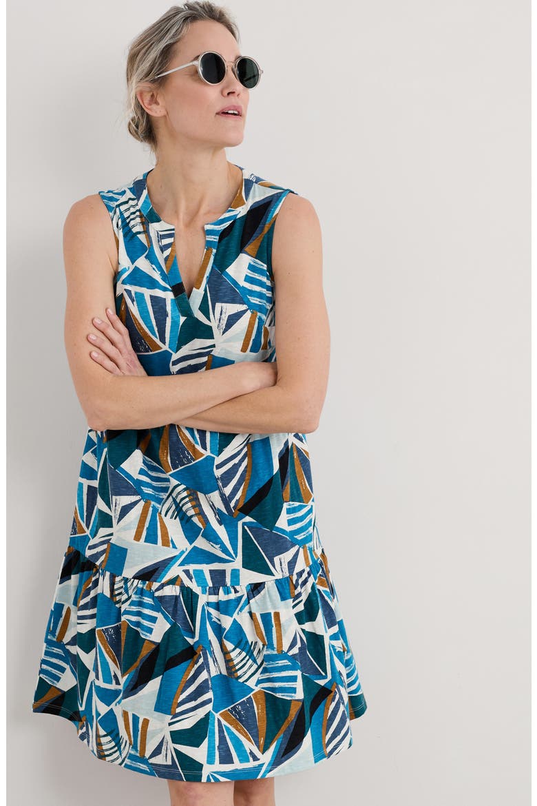Bodelva Sleeveless Jersey Dress, Alternate, color, SPINNAKER SAILS OIL PAINT