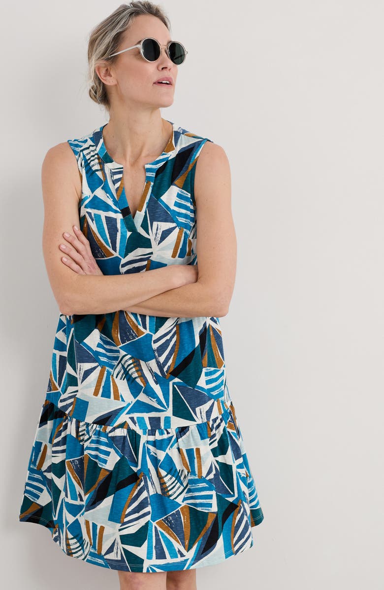Seasalt Cornwall Bodelva Sleeveless Jersey Dress, Alternate, color, Spinnaker Sails Oil Paint
